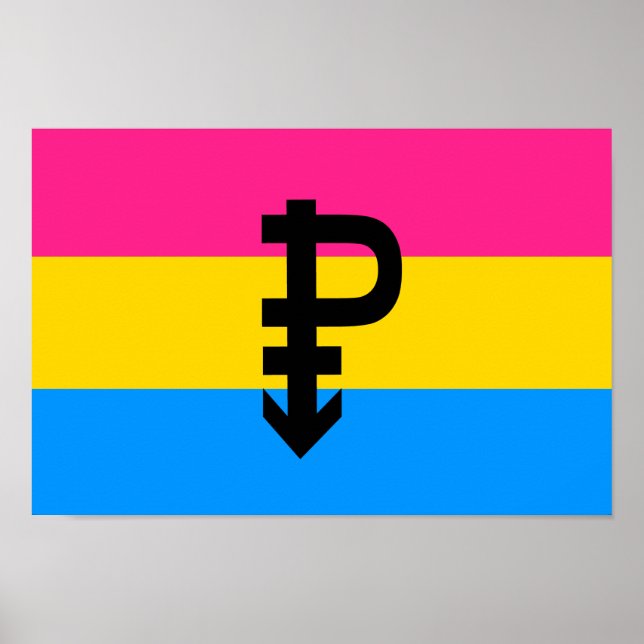 Pansexual Pride Flagga Poster (Framsidan)
