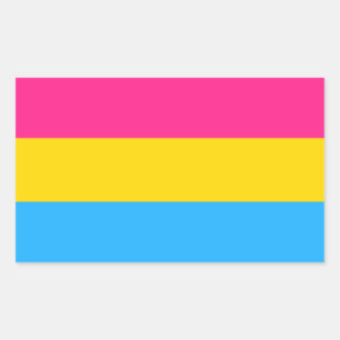 Pansexual Pride flagga Rektangulärt Klistermärke