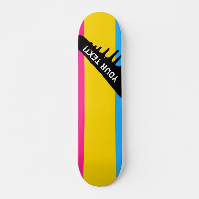 Pansexual Pride flagga Skateboard Bräda 20,5 Cm (Framsida)
