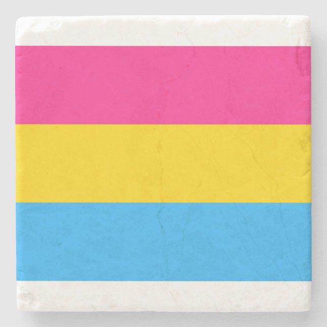 Pansexual Pride Flagga Stenunderlägg (Framsidan)