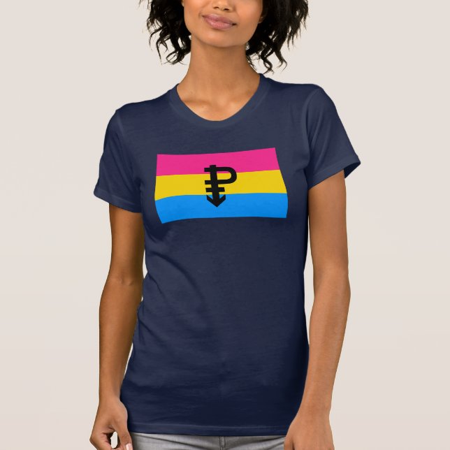 Pansexual Pride Flagga T Shirt (Framsida)