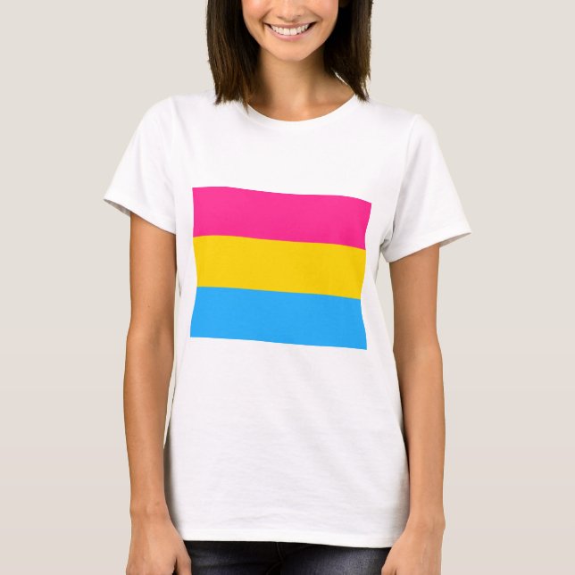 Pansexual Pride Flagga T Shirt (Framsida)