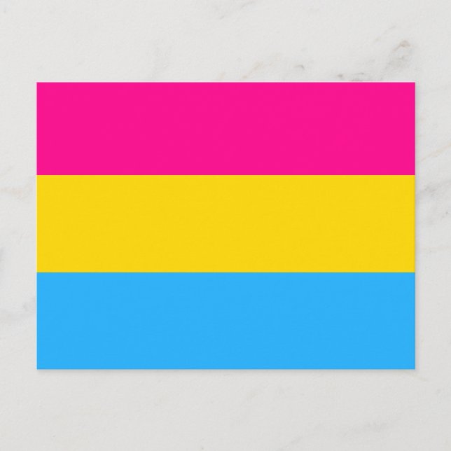 "PANSEXUAL PRIDE FLAGGA" VYKORT (Framsida)