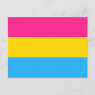 Pansexual Pride flagga Vykort