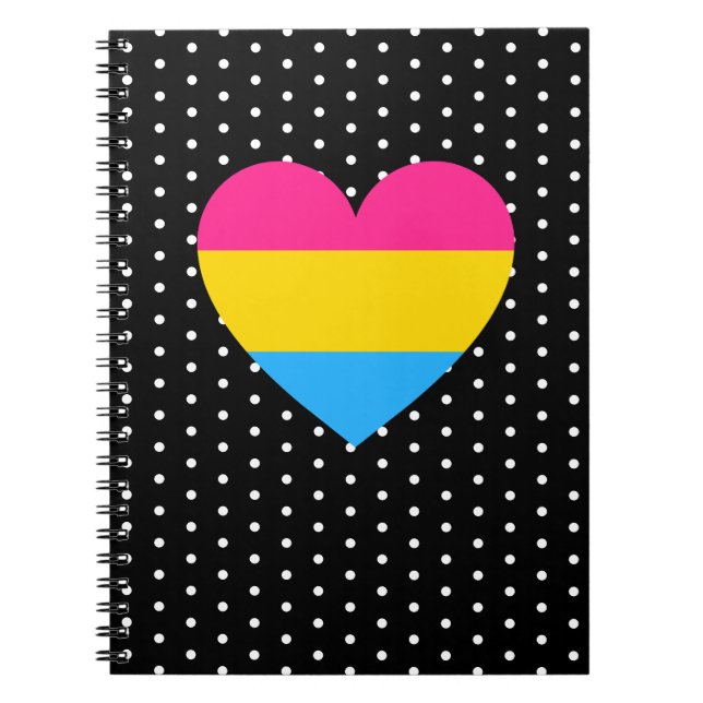 Pansexual Pride Heart Anteckningsbok (Framsidan)