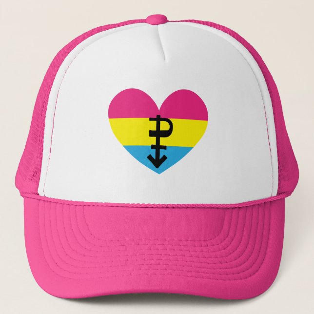 Pansexual Pride Heart Keps (Framsida)