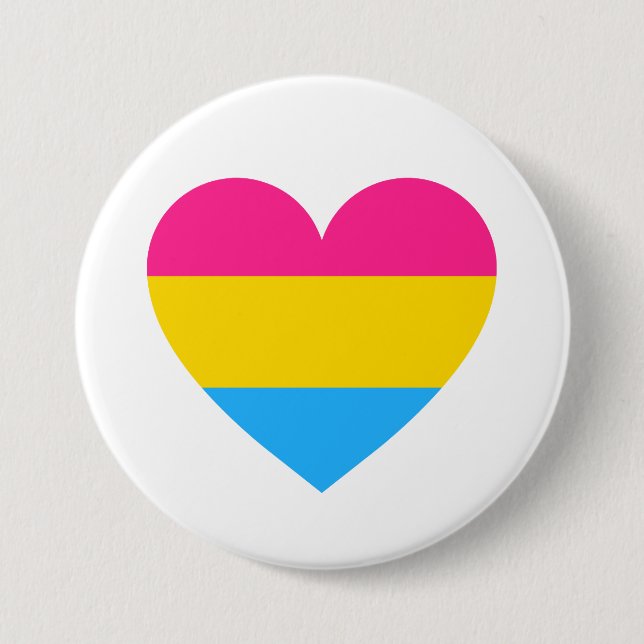 Pansexual Pride Heart Knapp (Framsida)