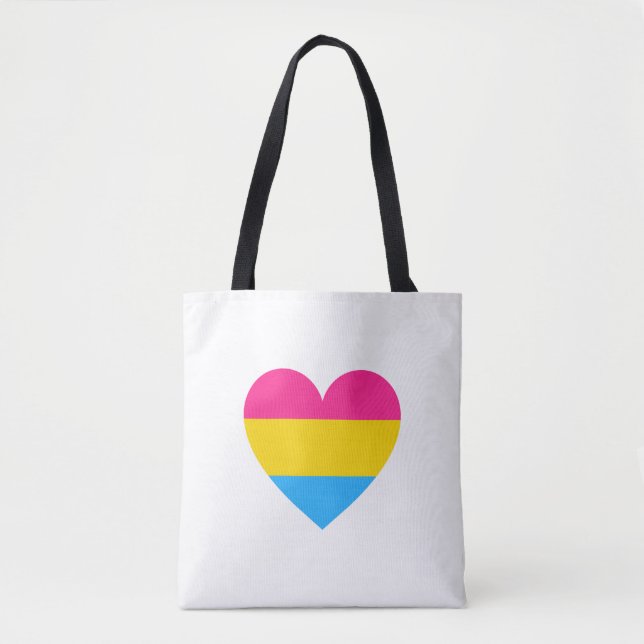 Pansexual Pride Heart Tygkasse (Framsida)