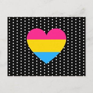 Pansexual Pride Heart Vykort