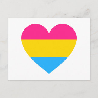 Pansexual Pride Heart Vykort