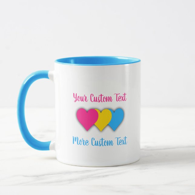 Pansexual pride hearts mugg (Vänster)