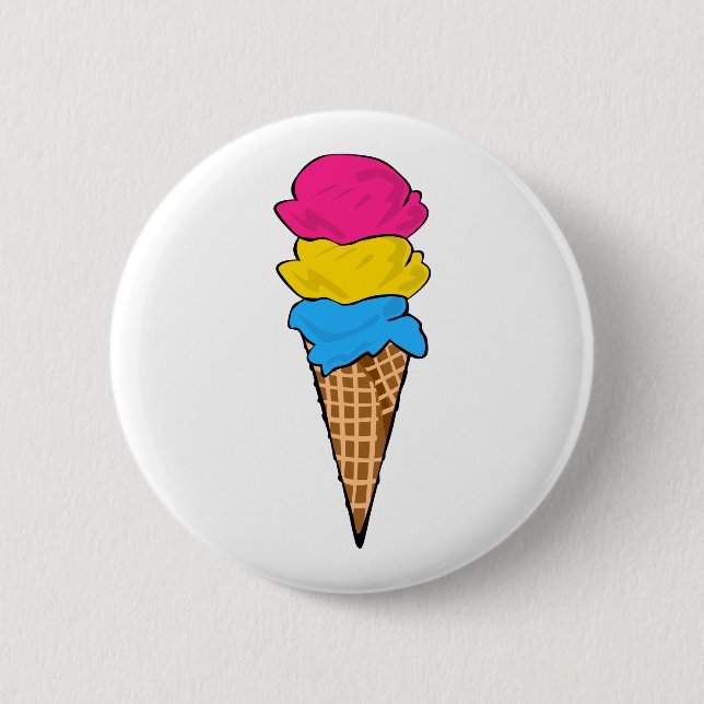 Pansexual Pride Ice Cream Knapp (Framsida)
