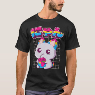 Pansexual Pride Kawaii Cat Strawberry Mjölk Pansex T Shirt