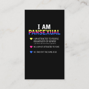 Pansexual Pride LGBT Equal-Höger Visitkort