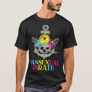 Pansexual Pride Pirat LGBTQ Monetary Pans Flagga F T Shirt