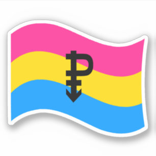 Pansexual Pride Symbol Vågigt Flagga Klistermärken