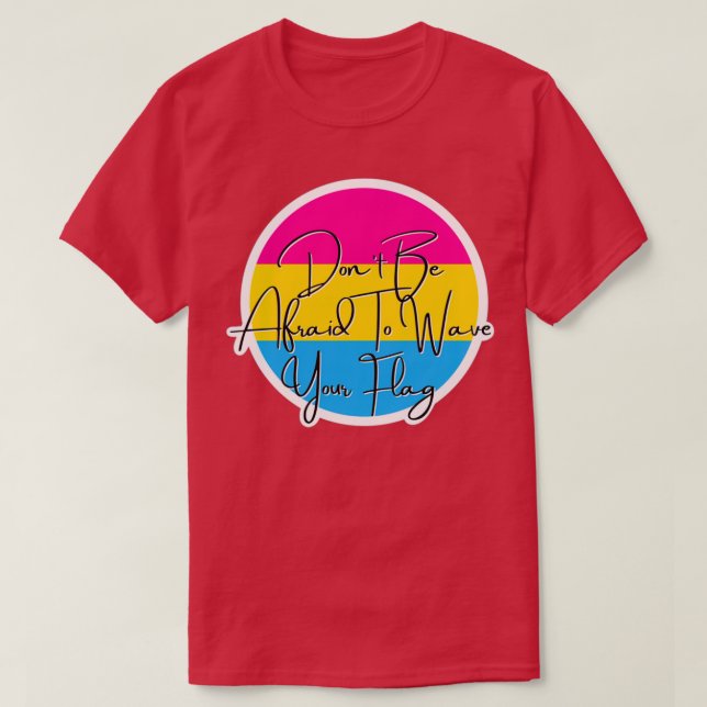 Pansexual Pride Wave din Flagga T Shirt (Design framsida)