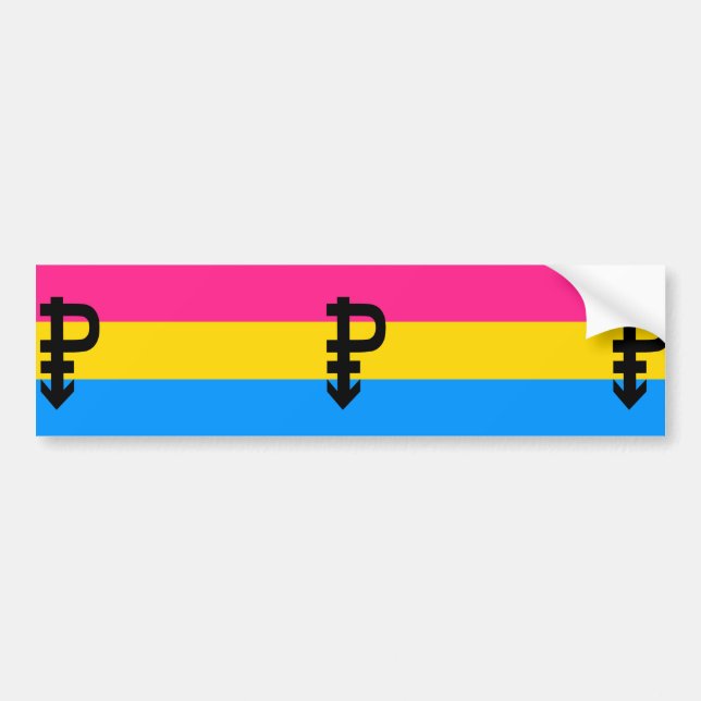 Pansexual prideflagga bildekal (Framsidan)