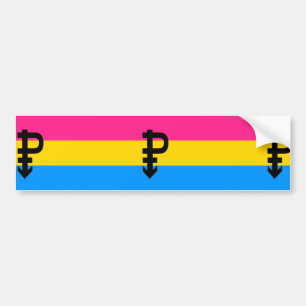 Pansexual prideflagga bildekal