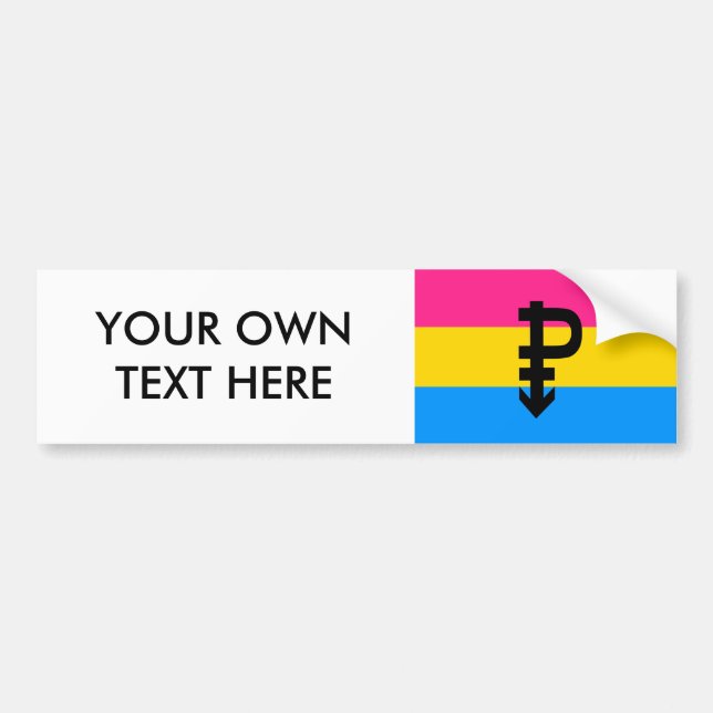 Pansexual prideflagga bildekal (Framsidan)