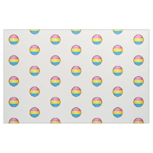 Pansexual prideflagga för glansig runda tyg