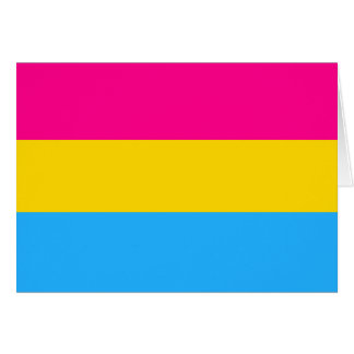 "PANSEXUAL PRIDEFLAGGA ", HÄLSNINGSKORT
