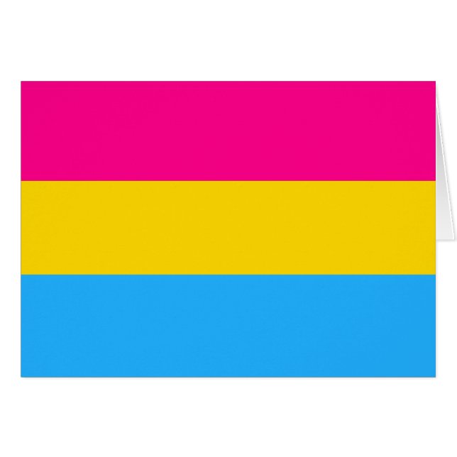 "PANSEXUAL PRIDEFLAGGA ", HÄLSNINGSKORT (Framsidan Horizontal)
