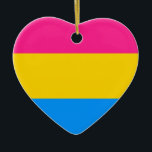 Pansexual prideflagga julgransprydnad keramik<br><div class="desc">Visa av din pride ingen materia var du går med denna produkt.</div>