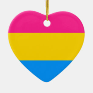 Pansexual prideflagga julgransprydnad keramik