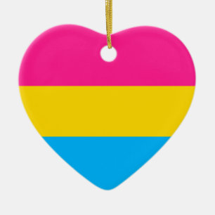 "PANSEXUAL PRIDEFLAGGA ", JULGRANSPRYDNAD KERAMIK