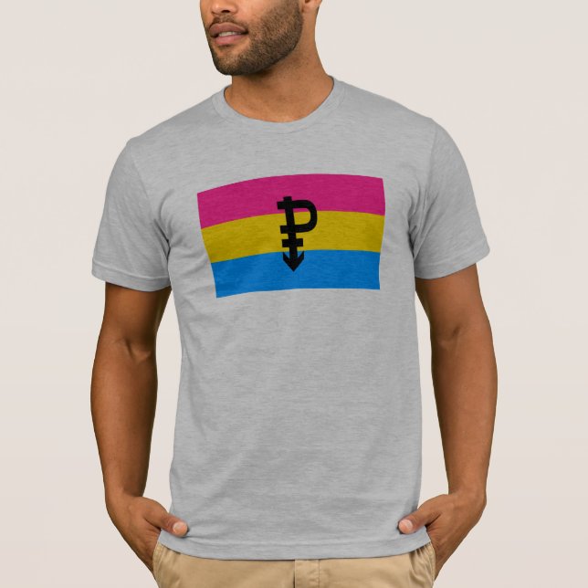 Pansexual prideflagga tee shirt (Framsida)