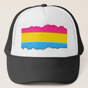 Pansexual prideflagga truckerkeps