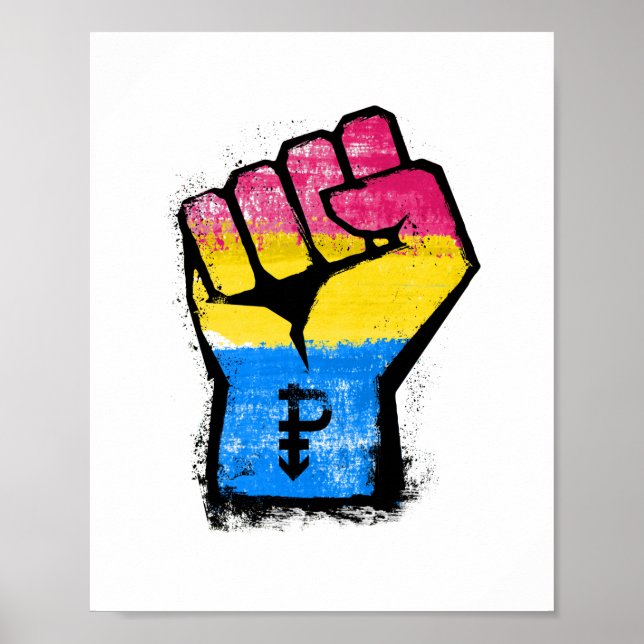 Pansexual Protest Fist Poster (Framsidan)