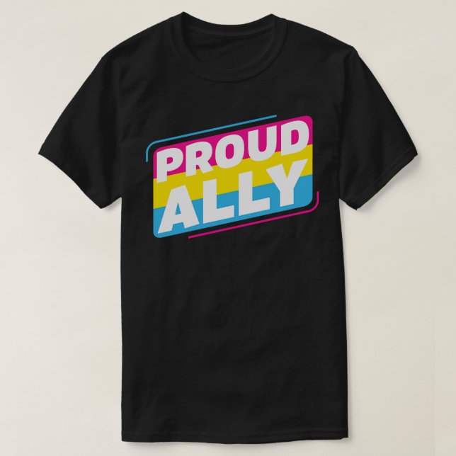 Pansexual Proud Ally Pan Pride LGBT T Shirt (Design framsida)