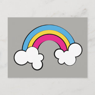 Pansexual Regnbågdesign Vykort