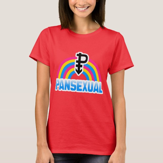 PANSEXUAL REGNBÅGEFLAGGA T SHIRT (Framsida)