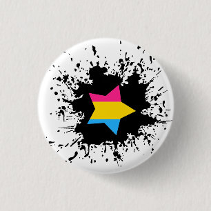 Pansexual stjärna för stänk för prideflaggabl knapp