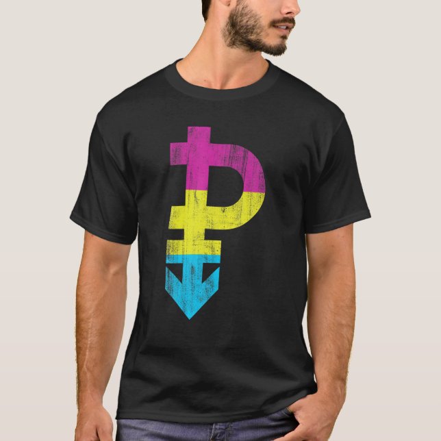 Pansexual Symbol LGBT-Pride T Shirt (Framsida)
