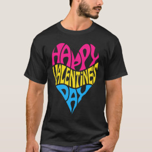 Pansexual Valentine Day Pan HGBTQ HBT Kärlek och T Shirt