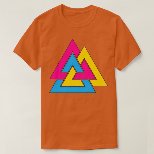 Pansexual Viking Valknut T Shirt (Design framsida)