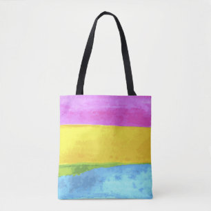 Pansexual Watercolor Tote Bag Tygkasse