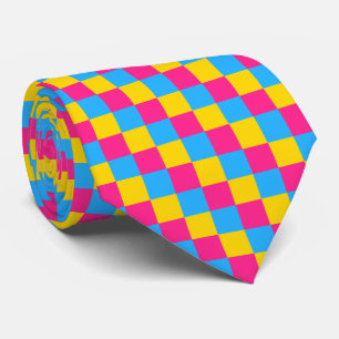 Pansexualitet färger kontrollerade mönster slips