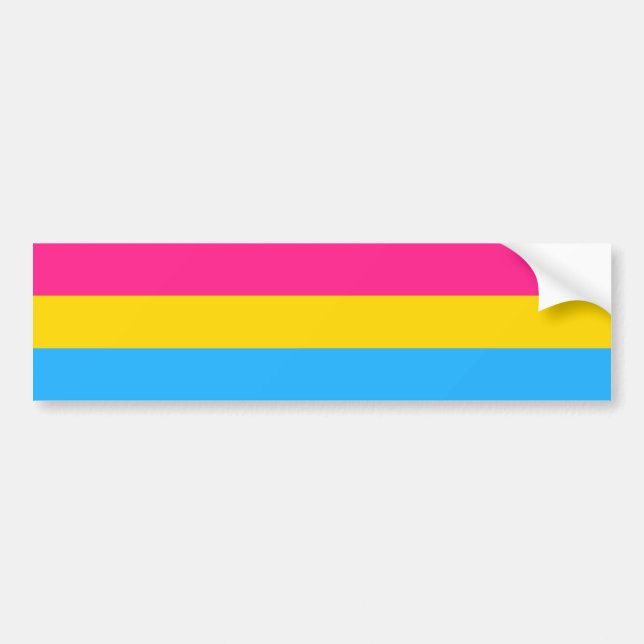 Pansexualitet flagga Bumper Sticker Bildekal (Framsidan)
