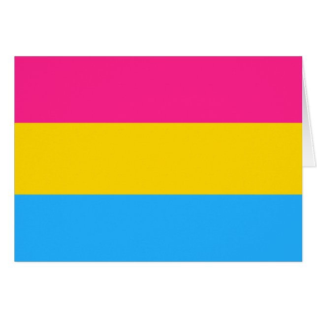 Pansexualitet-flagga OBS Kort (Framsidan Horizontal)
