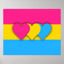 Pansexualitet flagga Poster