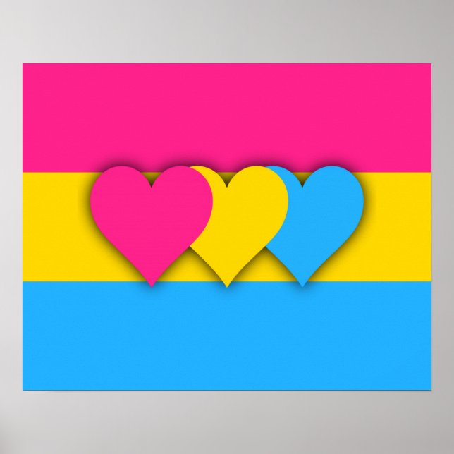 Pansexualitet flagga Poster (Framsidan)