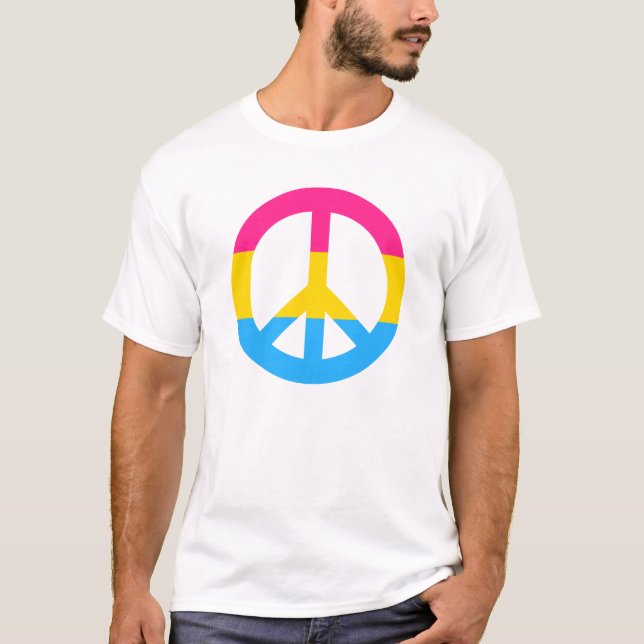 Pansexualitet-fredstecken T-Shirt (Framsida)