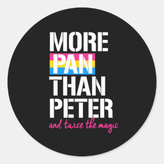 Pansexualitet - mer Pan Than Peter och dubbelt så  Runt Klistermärke