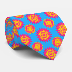 Pansexualitet pride flagga / blåblomma mönster slips
