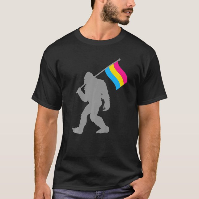 Pansexualitet Pride Flagga Monster på Pansexual T Shirt (Framsida)